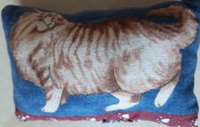 Nadelkissen, Stoff, Motiv  KATZE   11 x 6 cm - HANDARBEIT , NEU