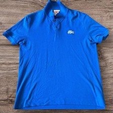 Lacoste Men's Classic Fit Piqu Polo Shirt in Blue