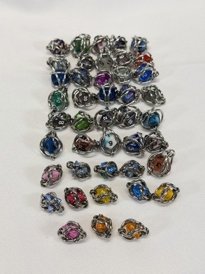 Bulk 42 RPG DnD Dungeons & Dragons Caged D20 Dice Random Colors/Sizes