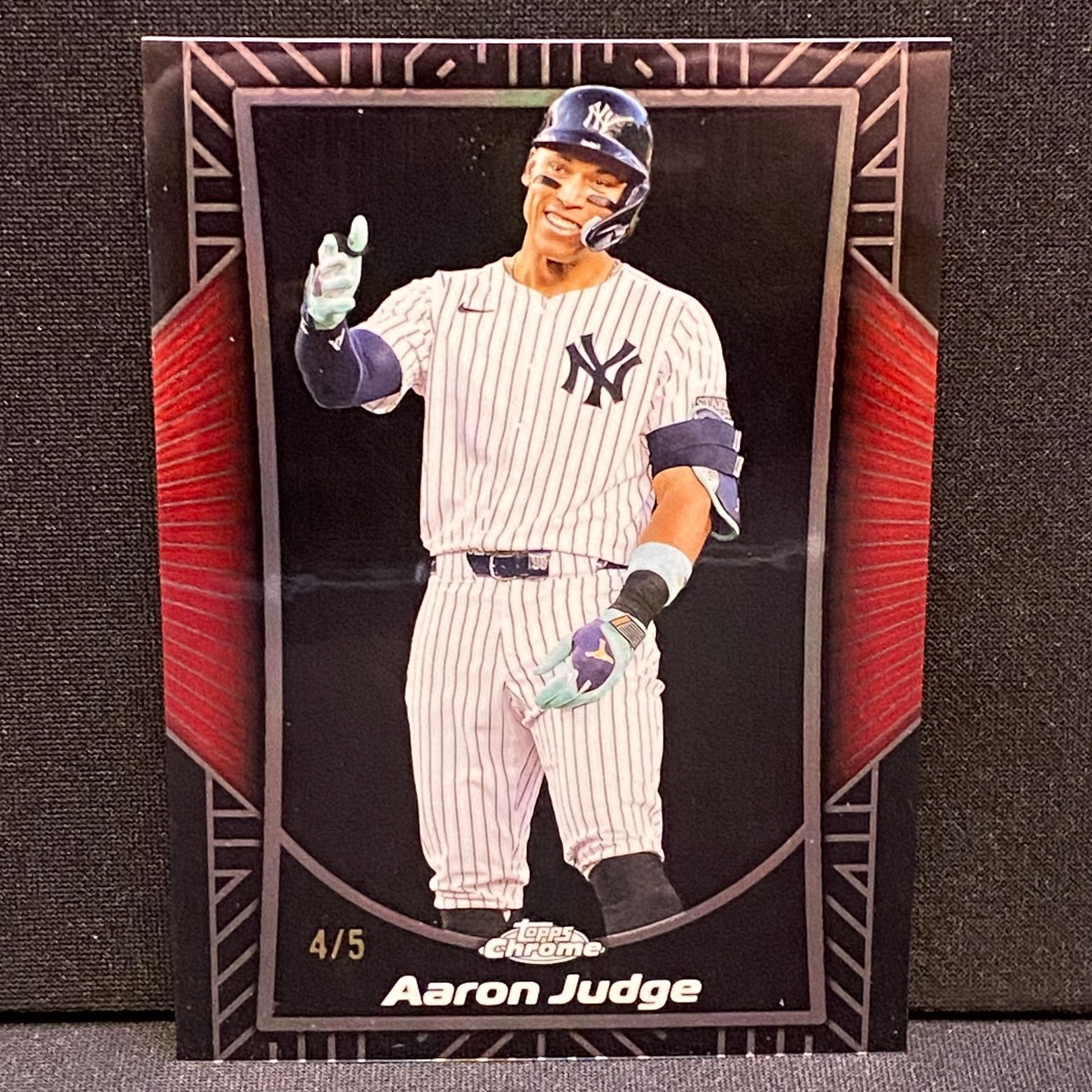 Aaron Judge 4/5 2025 Topps Chrome Shadow Etch Red Refractor #SE-2