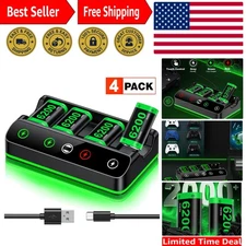 Rechargeable Xbox Controller Battery Pack Charging Station, 4x6200mWh Xbox Ba...