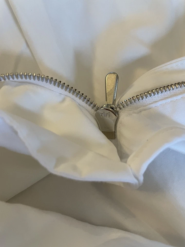 Pantalones para mujer The Row blancos bufus plisados pierna recta algodón talla 8 Foto 4 de 4