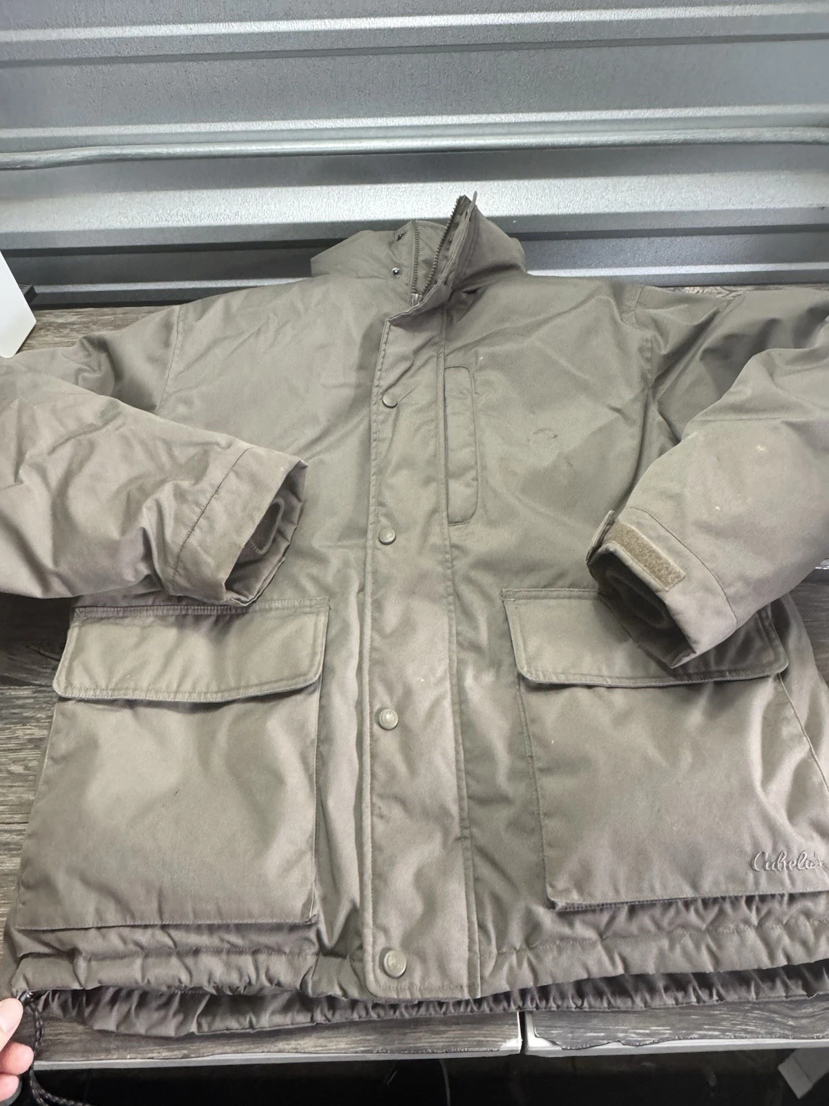 Cabela's Premier Northern Goose Down Jacket Brown Thick Mens L Full Zip
Opens in a new window or tab