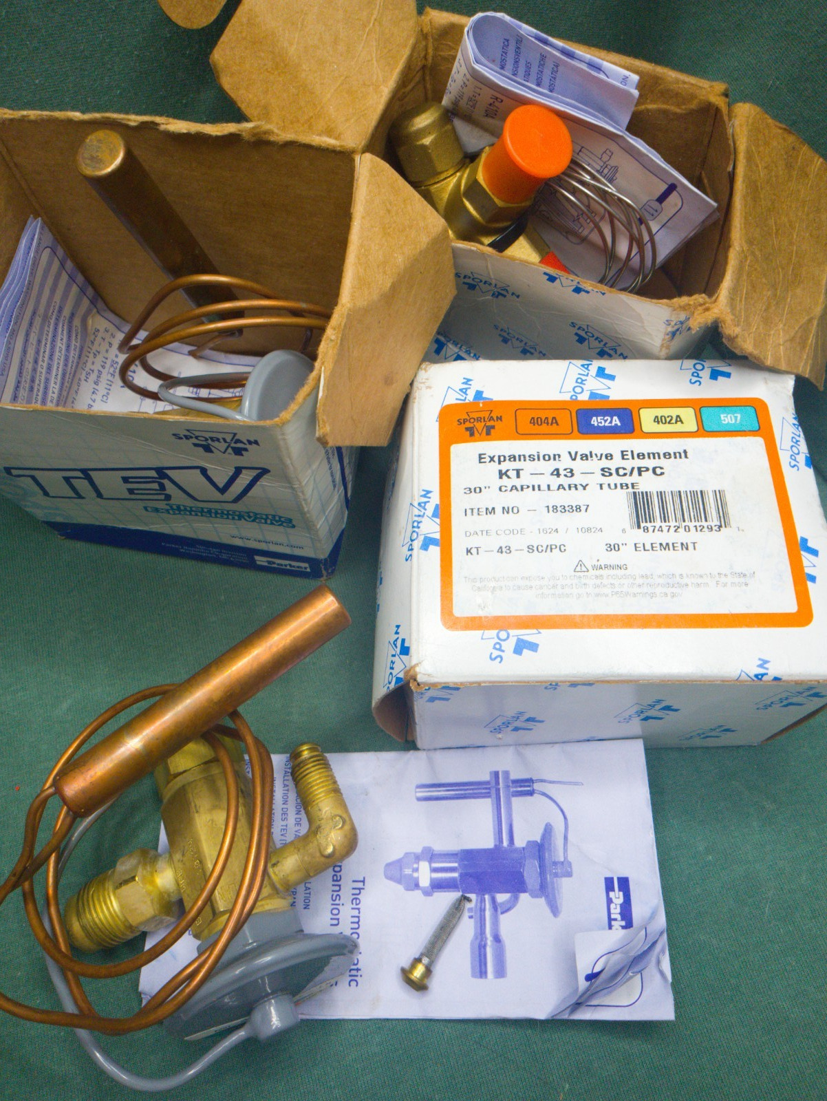 Sporlan KT-43-30 SC/PC expansion valve element - Pack of 3 valves,