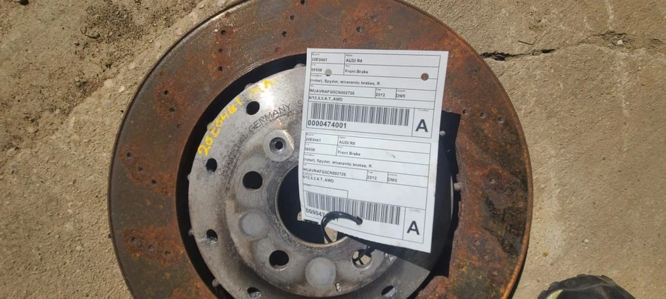 Base de rotor de frenos delanteros para 08-13 AUDI R8 1224297 Foto 2 de 4