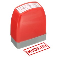 Invoiced Notice Stamp, Office Stamp Pre Inked Stamp, Red