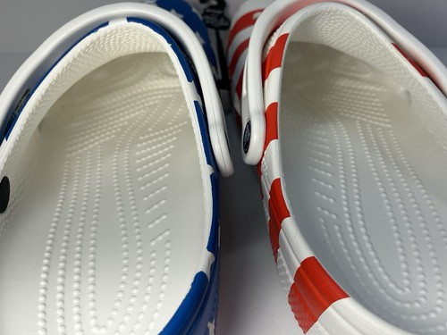 Crocs American Flag Clog Size M9 W11 Red White Blue USA Stars Stripes NEW Read - Picture 8 of 11