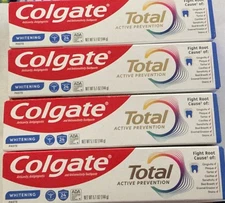 4Colgate Total Active Prevention Whitening Paste Antibacterial24hours 5.1oz Ea