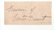 Alberto Santos-Dumont Signed Clip / Autographed Aviation Pioneer 1st Dirigible