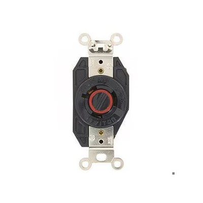 Leviton 2380 Flanged Locking Receptacle, L12-20R, 20 A, 480V Ac, Three Phase, 3