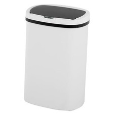 Garbage Can 13 Gallon 50 Liter Kitchen Trash Can for Bathroom White Plastics