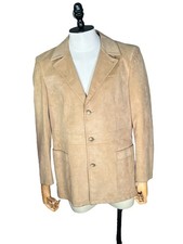 1970s/1980s Ultra Suede Jeffrey Banks for Lakeland Brown Coat - Size Large