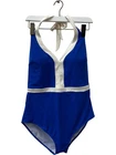 Boden Halterneck One Piece Swimsuit Blue White Size UK 18L 1 RVB001 SIZE BOX