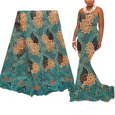 WorthSJLH African French Lace Fabric 5 Yards Swiss Guipure 2024 Nigerian Lace...