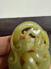 Unusual Antique/ Vtg. Chinese HK Export Jade Dragon Pendant — photo 5