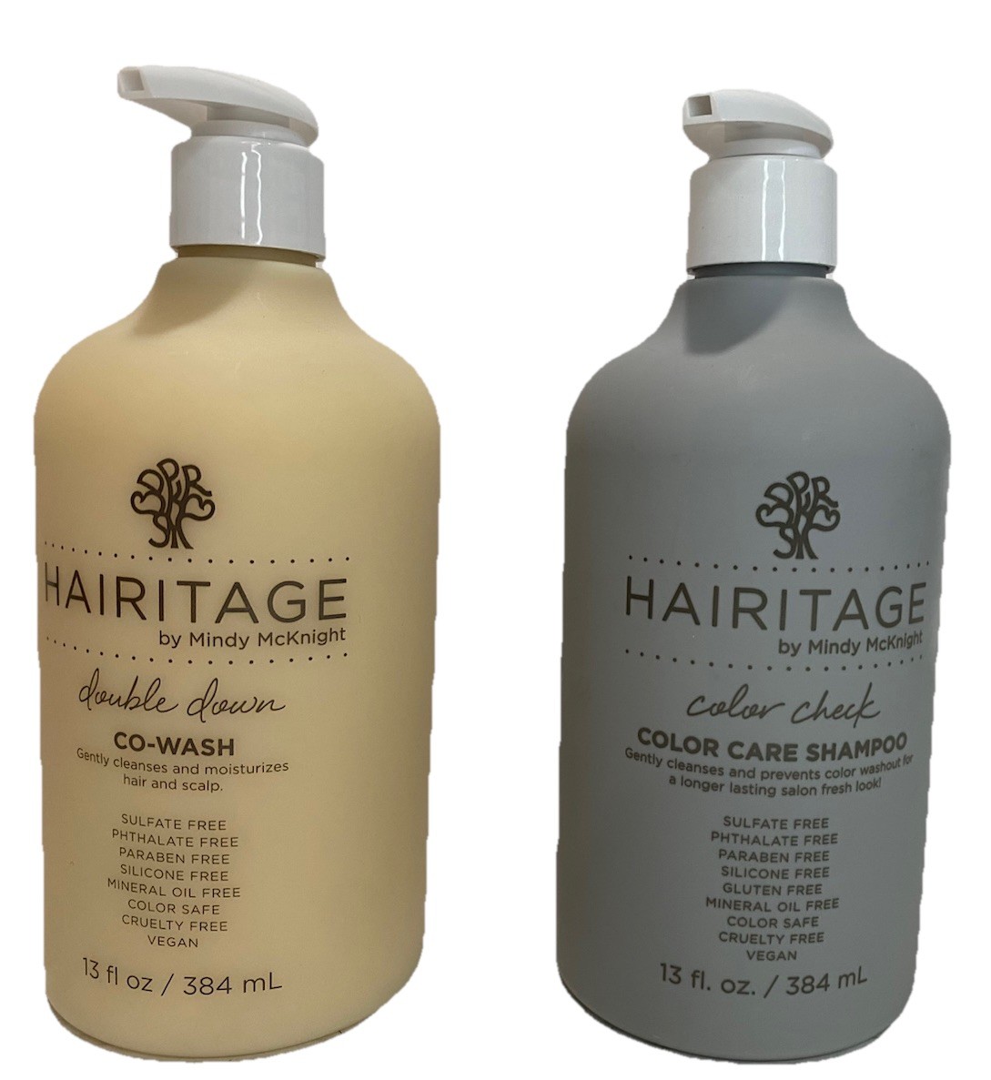 2 Set- Hairitage Down to the Basics- Color Care Check & Double Down Co-Wash NEW