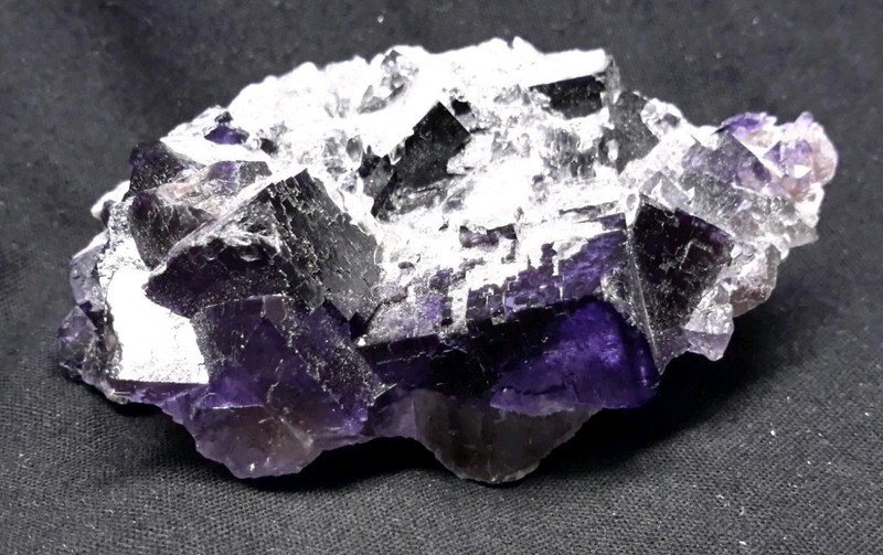 3" SELENITE on Musquiz FLUORITE from Mun. de Melchor Muzquiz, Coahuila, Mexico