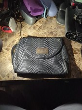 VERSACE Parfume Faux Leather Black Wristlet/Clutch purse 