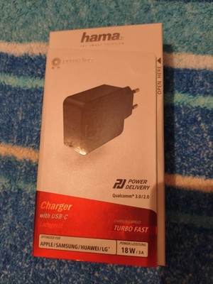 Hama Ladegerät Power Delivery (PD) /Qualcomm, 18 W Schwarz [Nur Abholung]