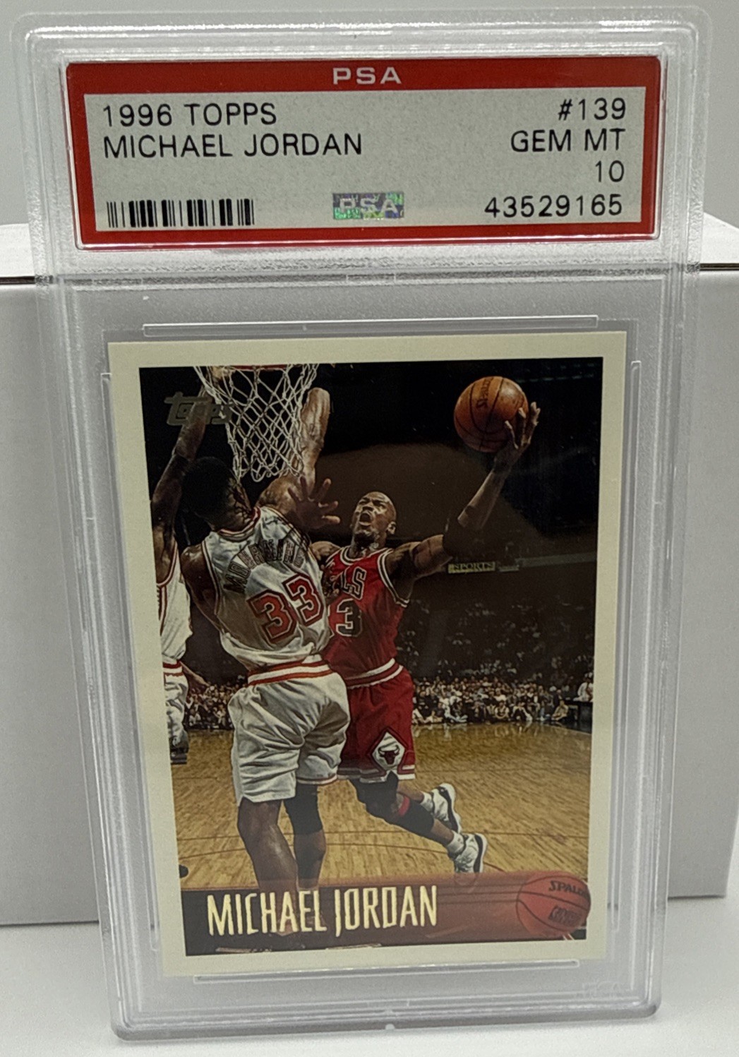 1996 Topps #139 Michael Jordan Chicago Bulls HOF PSA 10 GEM MINT