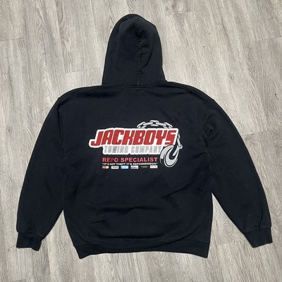 Travis Scott Cactus Jack Jackboys Hoodie Mens M Black Towing Company Graphic