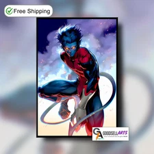 Nightcrawler Art Print | Marvel X-Men Poster | Nightcrawler wall art X-men gift