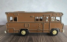 Vintage 1970s Tootsietoy Brown Camper RV Winnebago Diecast Metal Toy USA Made