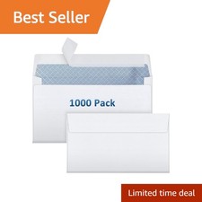 Outdoramic 1000 Pack 6-3/4 Security Envelopes Self Seal - 3-5/8 x 6-1/2 Inch...