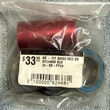 FITBIKECO. MID BOTTOM BRACKET kit w SPACER +CONE WASHERS - 24mm [ssg]