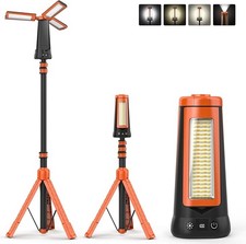 15000mAh Portable LED Work Light Tripod Stand Orange