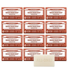 Dr. Bronner's Pure-Castile Bar Soap Eucalyptus 5oz 12-Pack Organic