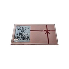 WORLD'S BEST DOG GRANDMA Photo Frame Gift Rustic Wood Pet Owner 4x6