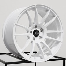 19x9.5 Vors Tr10 5x114.3 35 White Wheels Rims Set4 73.1