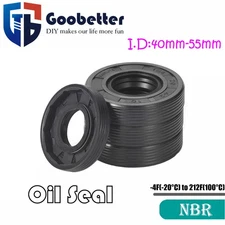 Oil Seal Metric Size Rotary Shaft Seal Inner Dia 40mm to 55mm All Depths NBR