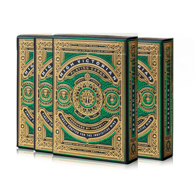 4X High Victorian Theory 11 Spielkarten Deck Luxus Magie Tricks Verpackt USA