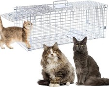 Extra Large Animal Trap Cage Humane Live Catcher Possum Fox Rabbit Rat Cat 60cm