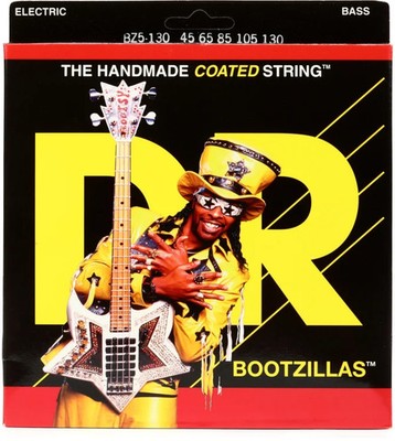 DR Strings BZ5-130 Bootzillas Clear-coated Stainless Steel Bass Guitar Strings -