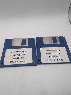Shanghai II Dragon's Eye IBM PC 3.5'' Floppy Disks