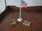 Vintage Marx Battleground Playset Flag, radio and medical crate
