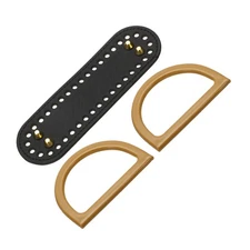 Bag Bases for Crochet 7.1" x 2" Oval Bag Bottom Shaper with Handle Black