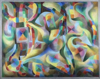 DANIEL DE LINIERE (1925 2014) HUGE SIGNED FRENCH ABSTRACT OIL ON CANVAS