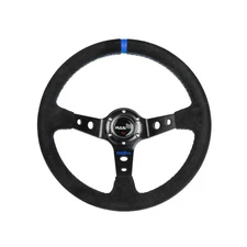 RASTP Universal Racing Steering Wheel Suede Deep Dish 13.58”/345mm 6 Bolts