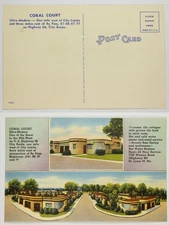 Coral Court Motel Route 66 St. Louis MO Ultra-Modern Cottages Postcard c.1940s