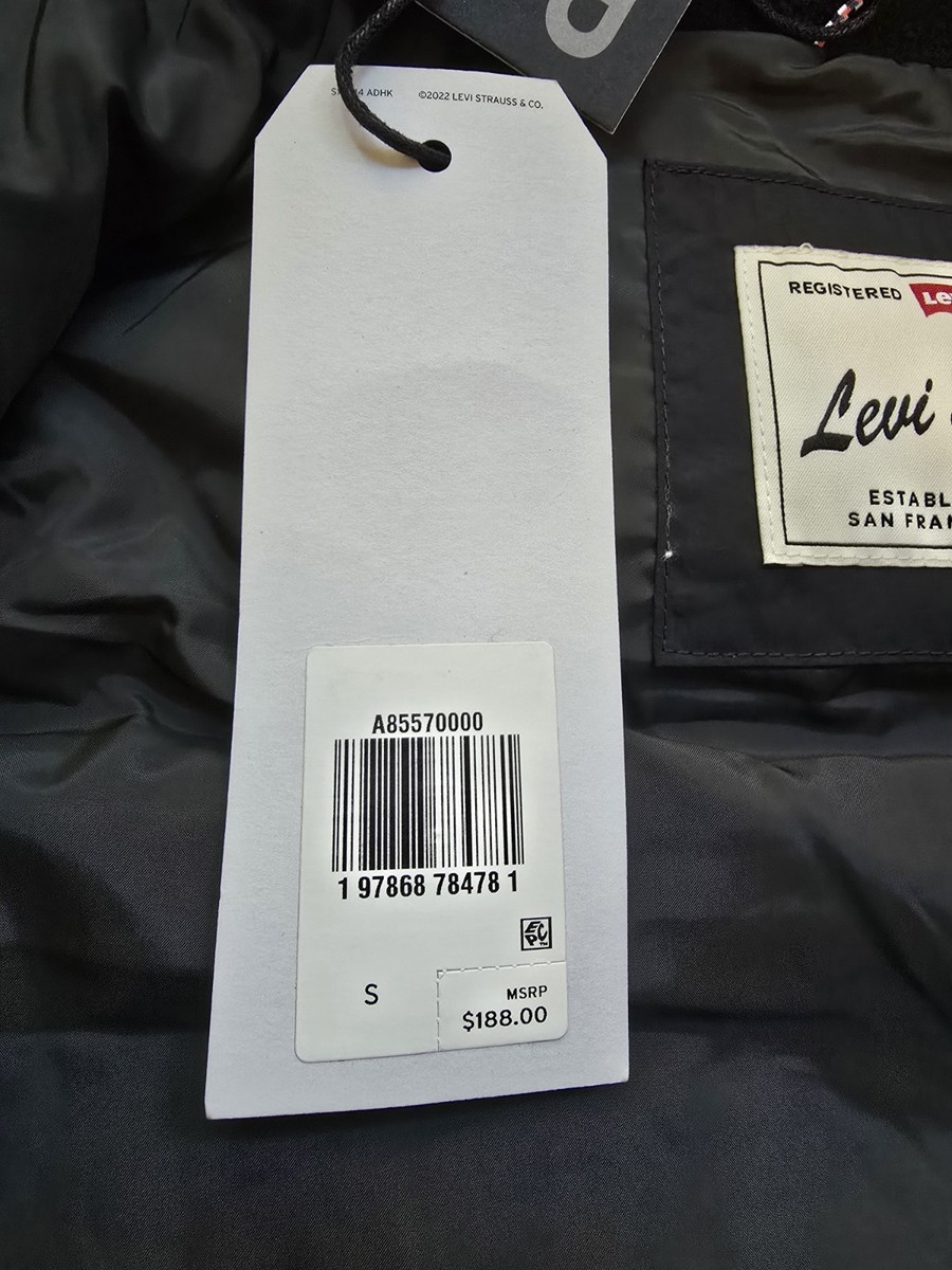 Levi's Rockridge Short Puffer jas voor heren, jet black, L