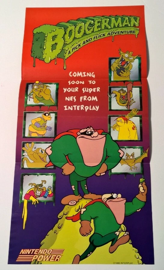 Super Nintendo Power Boogerman SNES Video Game Poster eBay