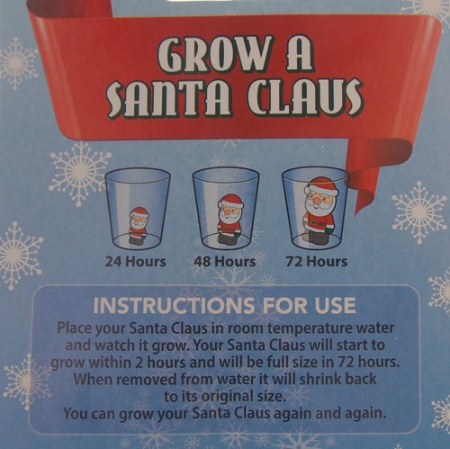 Grow A Santa Claus Menge 2 Nur Wasser hinzufügen 6X Wiederverwendbar Geschenk Spielzeug Strumpf Füller - Bild 4 von 4