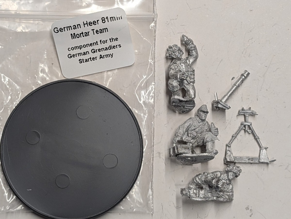 German Heer 81mm medium mortar team 1943-45 Bolt Action 28mm WWII