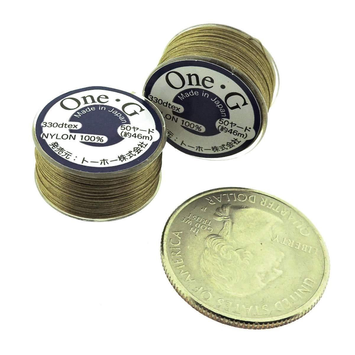 OneG Beading Thread 50YD Bobbin Sand Ash STOGSASH eBay