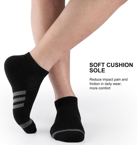 12 Pairs Men'S Cushion Ankle Socks Athletic Running Low Cut Breathable Comfort C - Picture 2 of 12