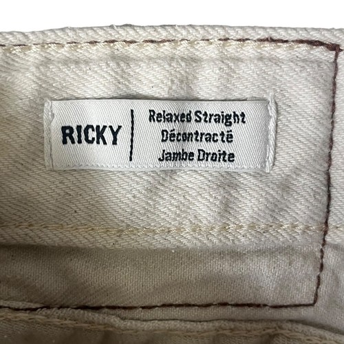 True Religion Denim Men's Ricky Relaxed Straight Off White Jean Shorts Size 36 - Bild 6 von 13